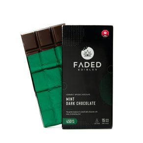 FADED CANNABIS CO - MINT DARK CHOCOLATE BAR - Image 1