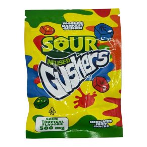 Gushers 500mg thc edibles weed indica sativa hybrid delivery
