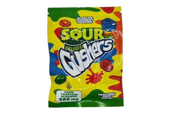 Gushers 500mg thc edibles weed indica sativa hybrid delivery