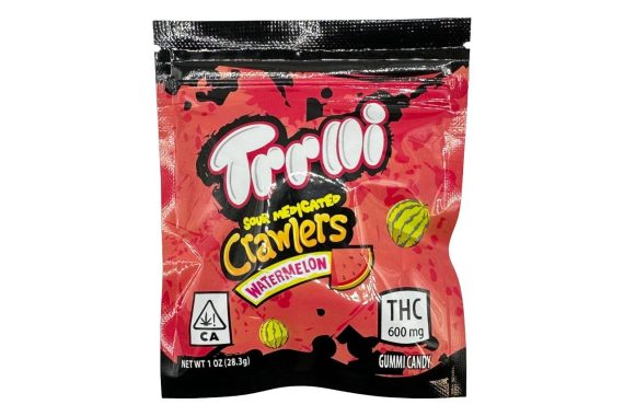 Trolli Sour Crawlers 600mg thc indica hybrid sativa weed delivery edibles
